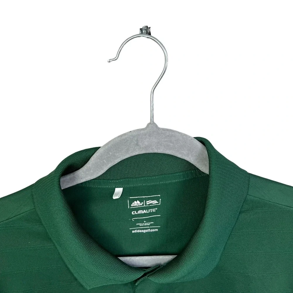 Adidas Mens Golf Climalite Polo Shirt Short Sleeves Wawasee Logo Green Sz L*